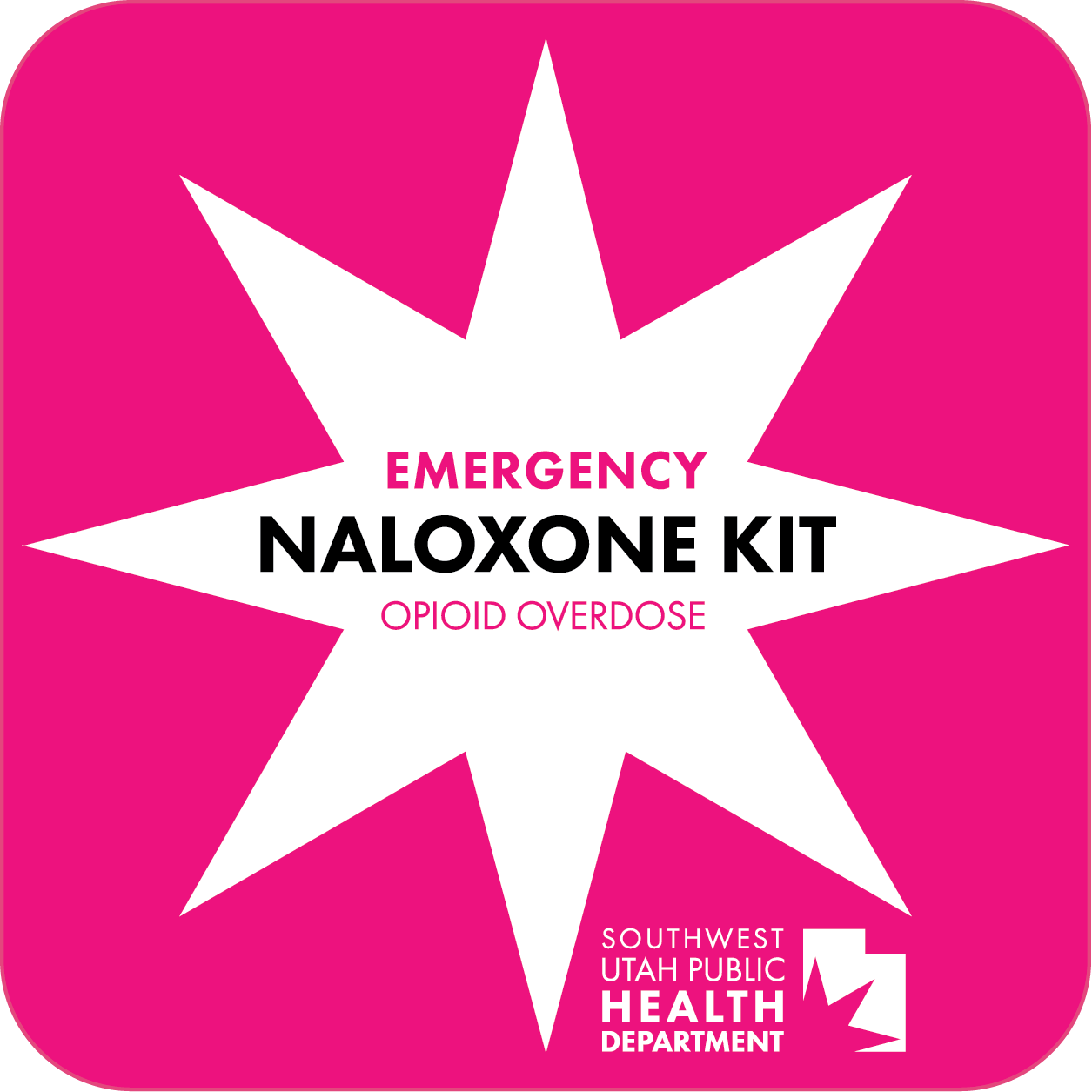 emergency naloxone kit opioid misuse prevention logo for southwest utah public health department